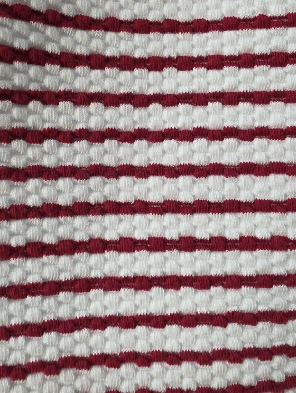 Ann Taylor White & Red Striped Crewneck Sweater with Gold Buttons - Medium - Picture 7 of 8